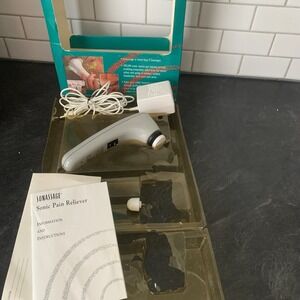 Sonassage Body Massager Sonic Pain Reliever Vibrates Handheld  w/ Power Adapter